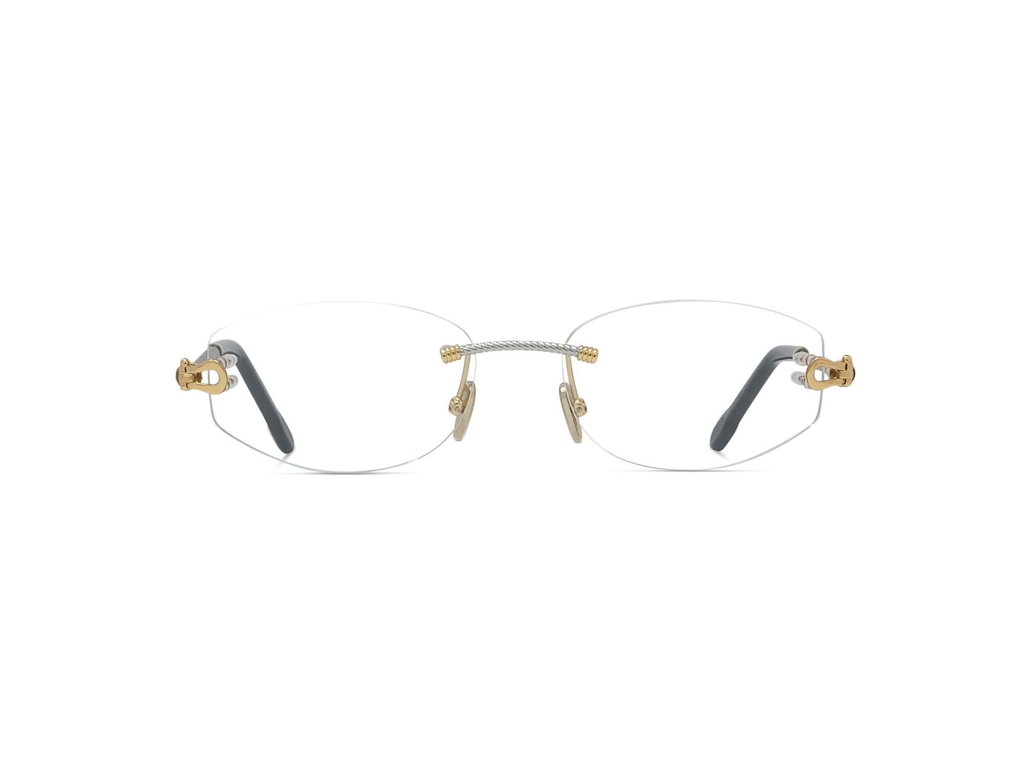 Rimless Gold Eyeglasses