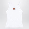 Fendi White Top With Logo Patch Women