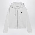 Ami Paris White Ami De Coeur Zip-Up Hoodie Women