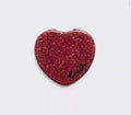 NWT COACH Glitter Heart Compact Mirror In Gold Wine