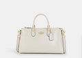NWT Coach Georgia Satchel Bag In Patent Leather Gold/Pearl