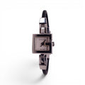 GUCCI BLACK THIN BAND GG LOGO WATCH