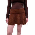 GUIZIO BROWN KNIT SKIRT - SIZE XL