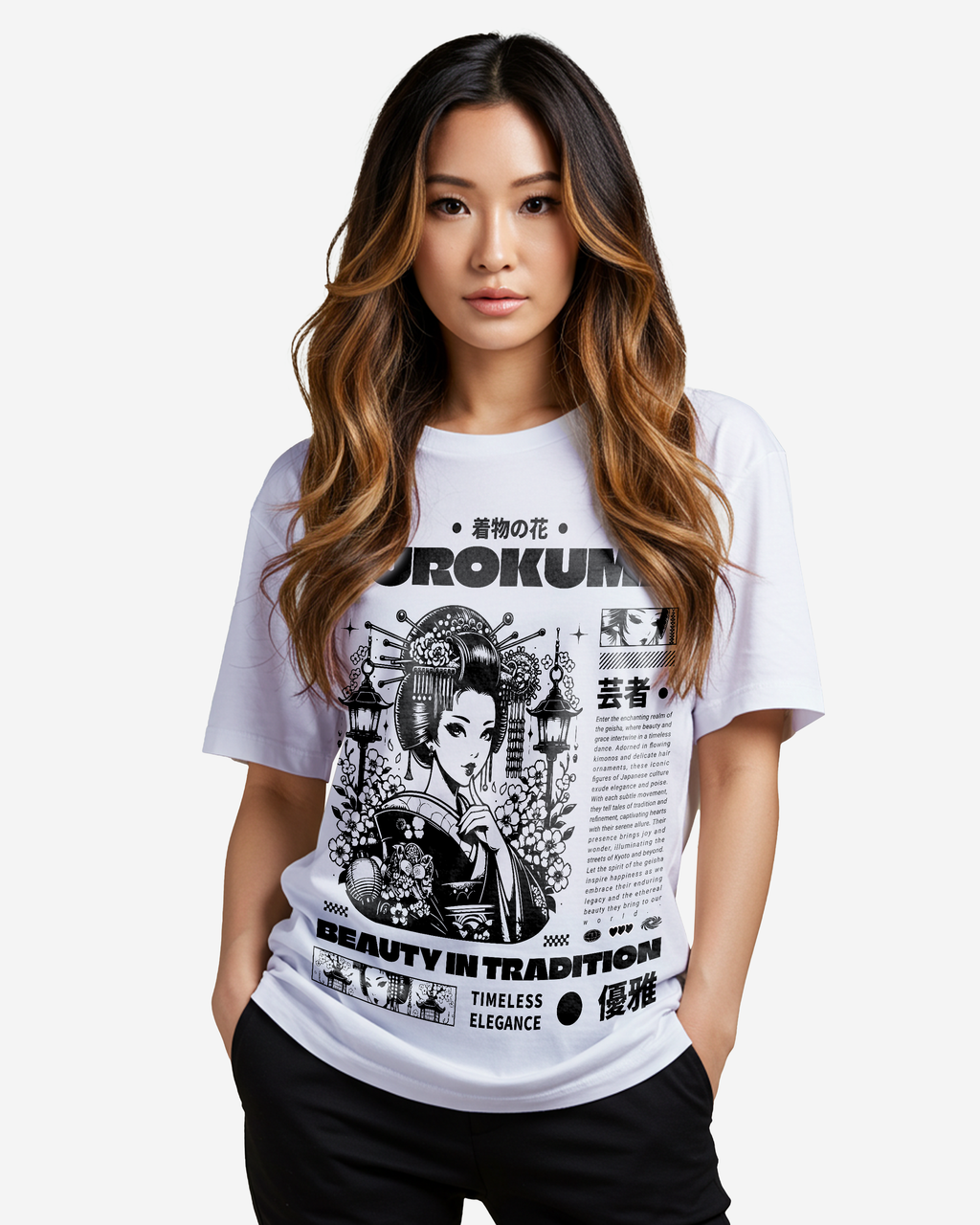 Geisha Glamour Oversized T-Shirt
