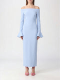 Solace London Dress Woman Gnawed Blue