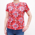 HERMÈS PINK AND RED PATTERNED T-SHIRT - SIZE 42