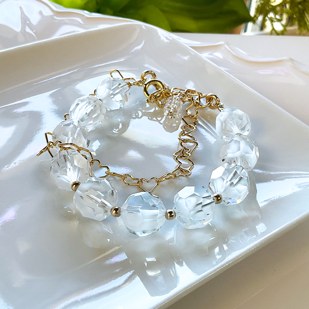 14KTGF Heart Chain Bracelet