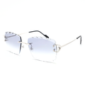 Cartier Custom Vintage Double C Diamond Cut Mykonos Platinum Sunglasses by MEG
