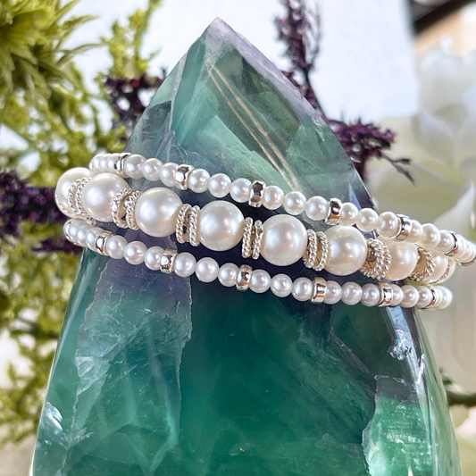 Triple-Strand Freshwater Pearl Bracelet