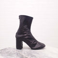 JUNYA WATANABE X COMMES DES GARÇONS BLACK SNAKESKIN EFFECT BOOTIES - SIZE M/US 9.5