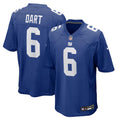 Jaxson Dart New York Giants 2025  Draft First Round Pick Game Jersey - Royal