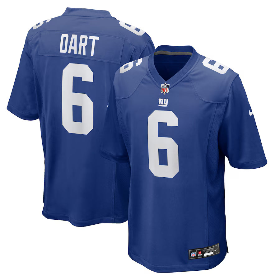Jaxson Dart New York Giants 2025  Draft First Round Pick Game Jersey - Royal