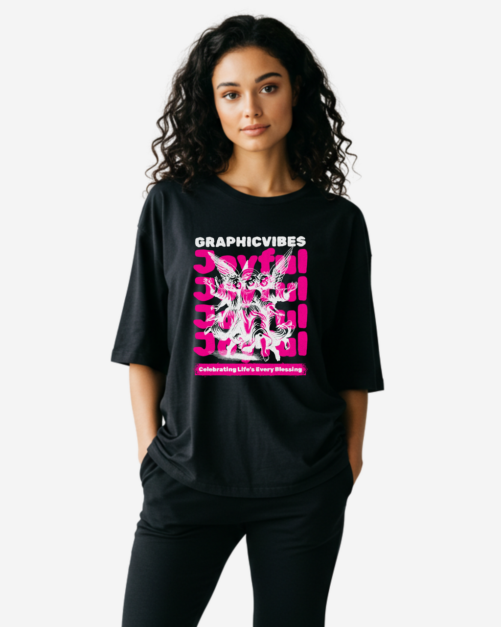 Joyful Angel Women's Oversized T-Shirt
