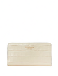 Kate Spade New York Dumpling Croc Embossed Large Slim Bifold Wallet