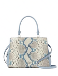 Kate Spade New York Leila Snake Embossed Medium Triple Compartment Satchel