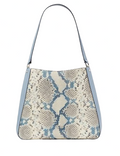 Kate Spade New York Leila Snake Embossed Medium Triple Compartment Shoulder Bag