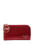 Kate Spade New York Detour Glitter Patent Leather Small Slim Bifold Wallet