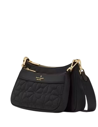 Kate Spade New York Duet Spade Flower Quilted Nylon Crossbody