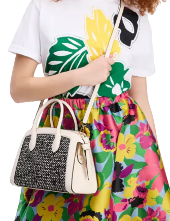Kate Spade New York Knott Raffia Tweed Medium Zip-top Satchel