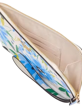 Kate Spade New York Lucy Floral Medium L-Zip Wristlet