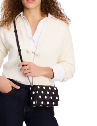 Kate Spade New York Morgan Sunshine Dot Faux Leather Flap Chain Wallet