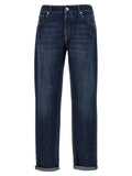 Brunello Cucinelli Men Logo Embroidery Jeans