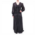MARTHA MEDEIROS STRIPED LACE METALLIC PATTERNED DRESS - SIZE 44