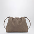 Brunello Cucinelli Bc Duo Pouch Brown Suede Bag With Monile Detail Women