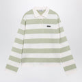 Miu Miu Petal/Agave Striped Jersey Polo Shirt Women
