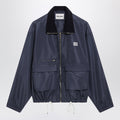 Miu Miu Tela Tec Lightweight Windproof Blouson In Blue Women