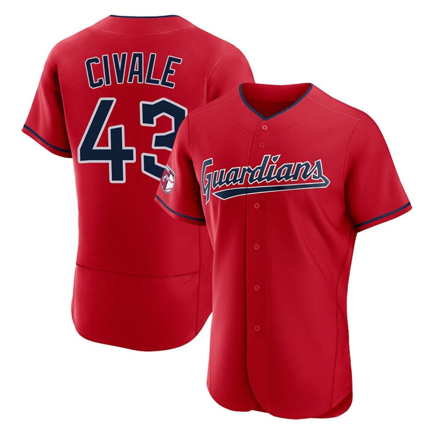 Aaron Civale Cleveland Guardians 43 Jersey