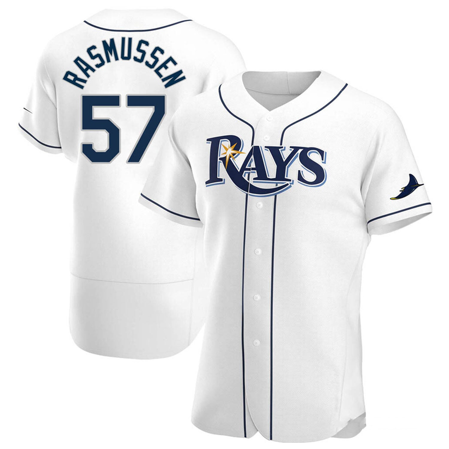 Drew Rasmussen Tampa Bay Rays 57 Jersey