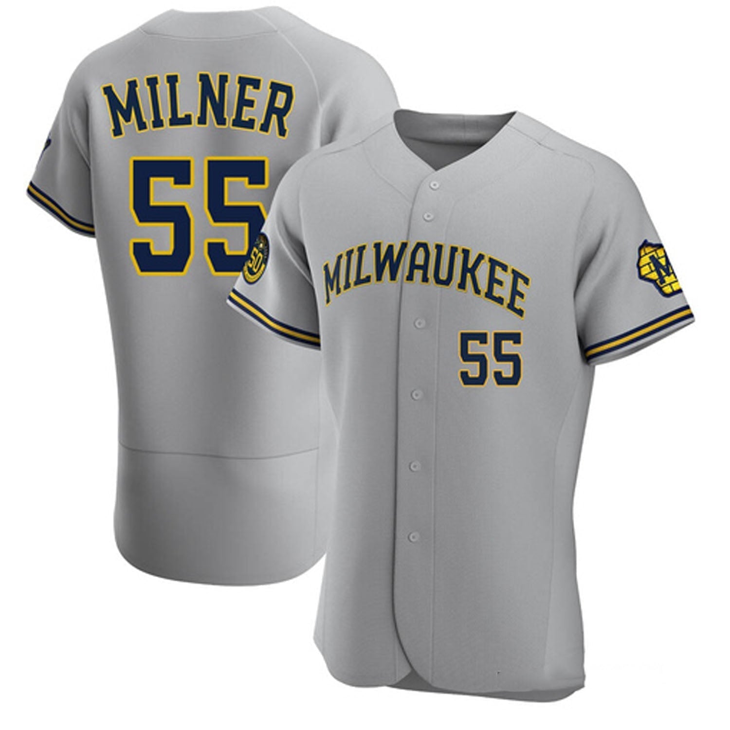 Hoby Milner Milwaukee Brewers 55 Jersey
