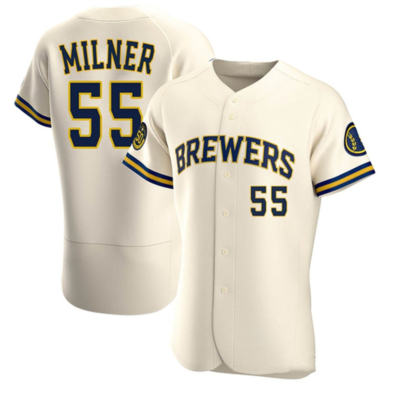 Hoby Milner Milwaukee Brewers 55 Jersey