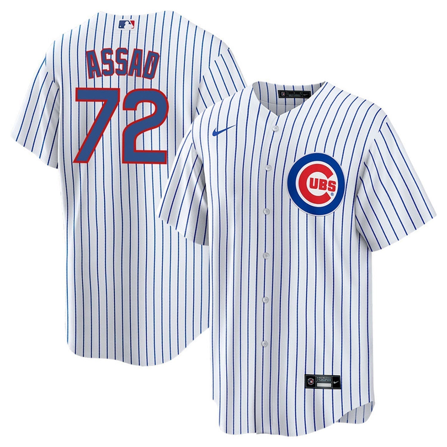 Javier Assad Chicago Cubs 72 Jersey