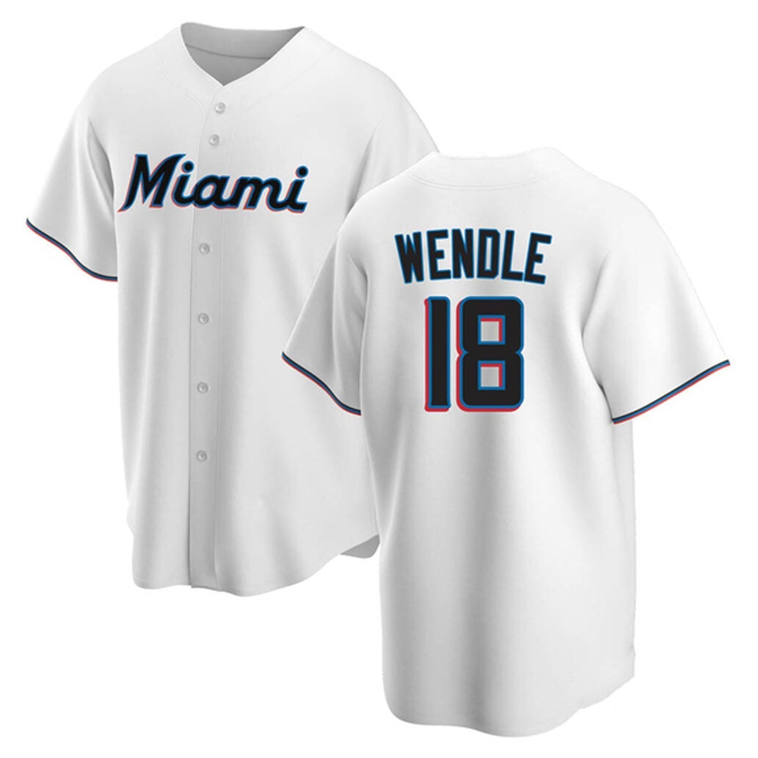 Joey Wendle Miami Marlins 18 Jersey