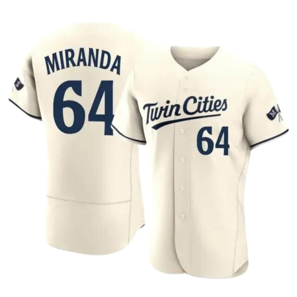 Jose Miranda White Minnesota Twins 64 Jersey