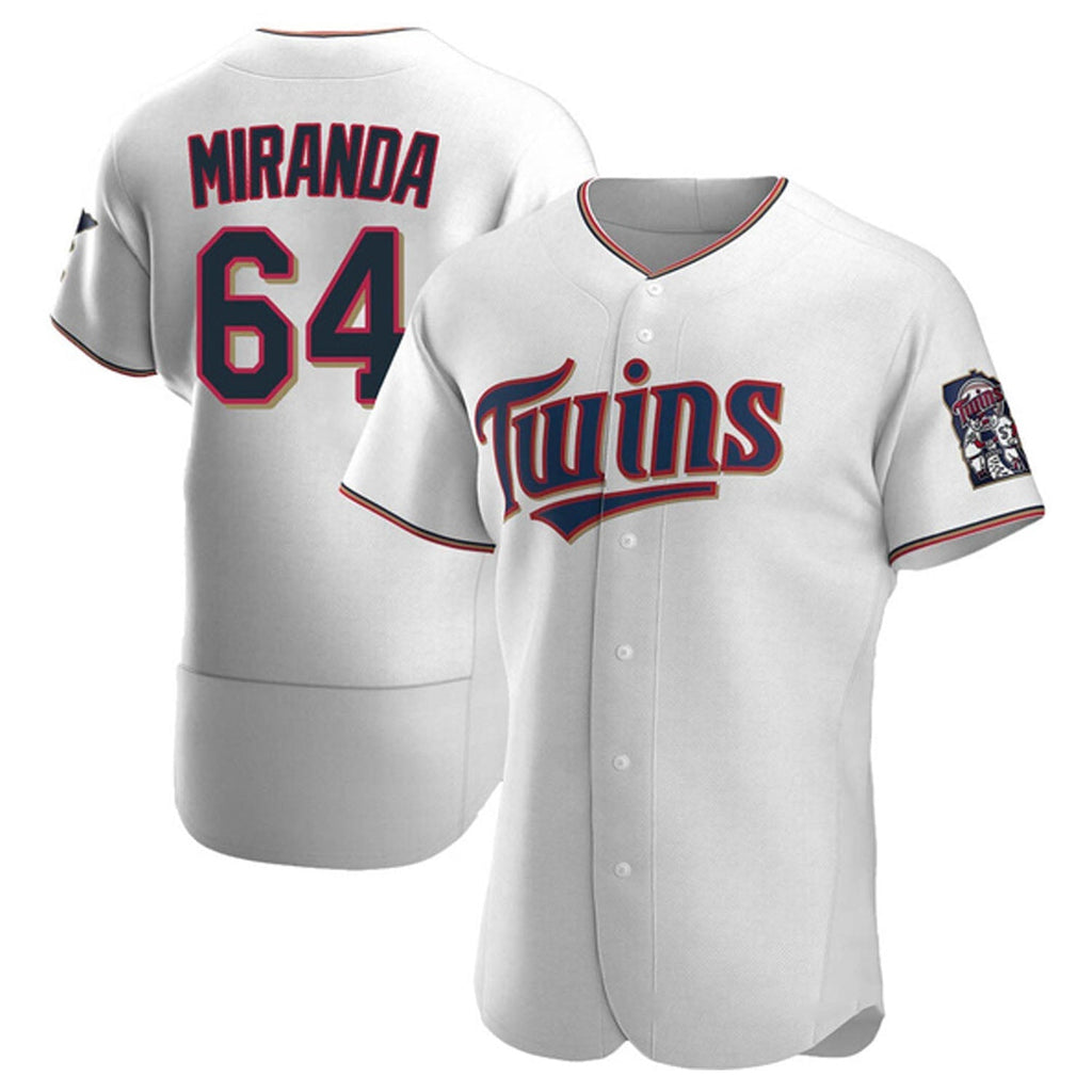Jose Miranda White Minnesota Twins 64 Jersey