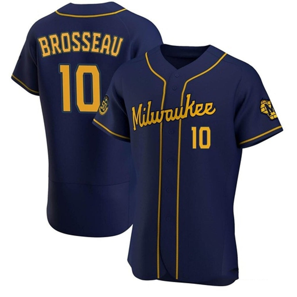 Mike Brosseau Milwaukee Brewers 10 Jersey