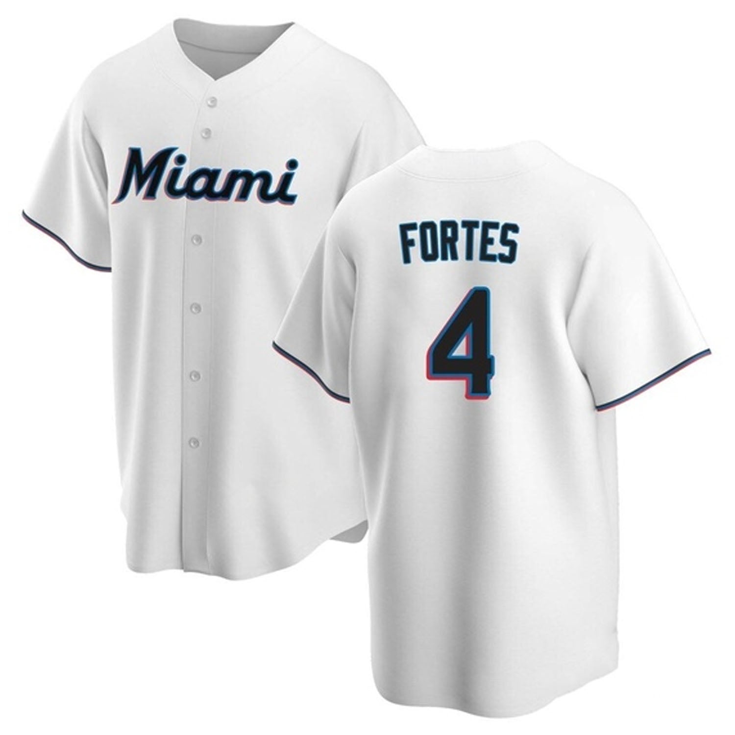 Nick Fortes Miami Marlins 4 Jersey