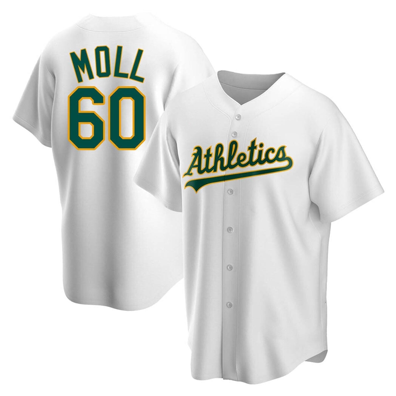 Sam Moll Oakland Athletics 60 Jersey