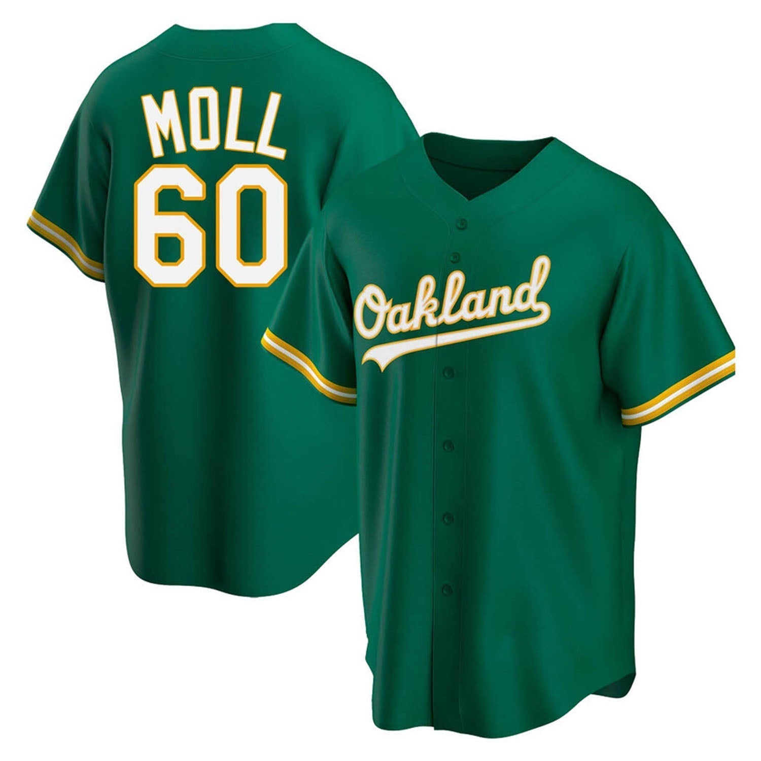 Sam Moll Oakland Athletics 60 Jersey