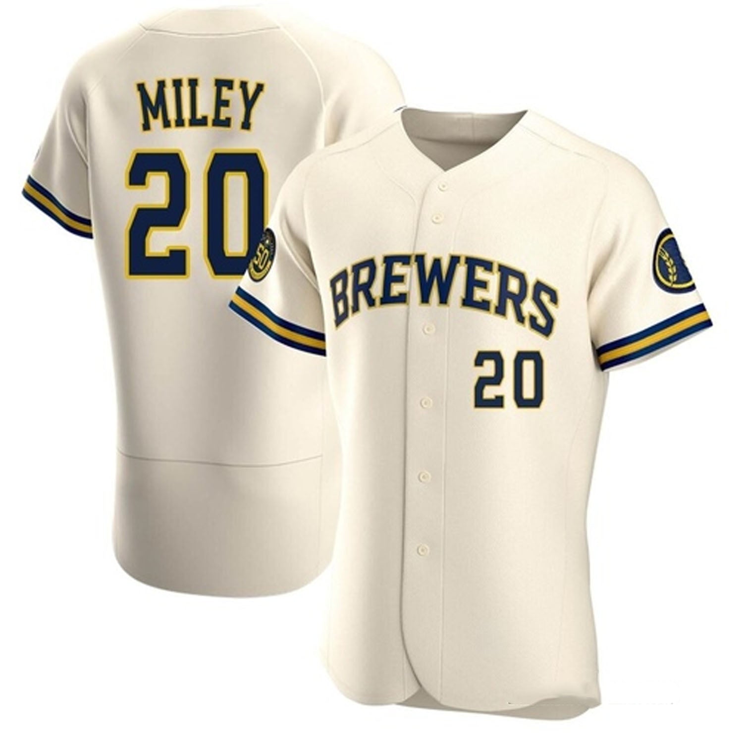Wade Miley Milwaukee Brewers 20 Jersey