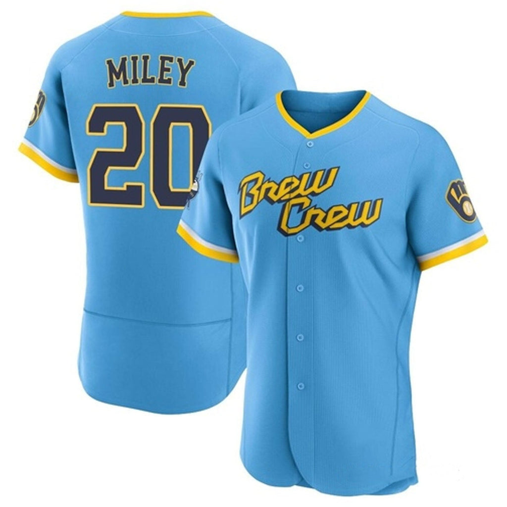 Wade Miley Milwaukee Brewers 20 Jersey