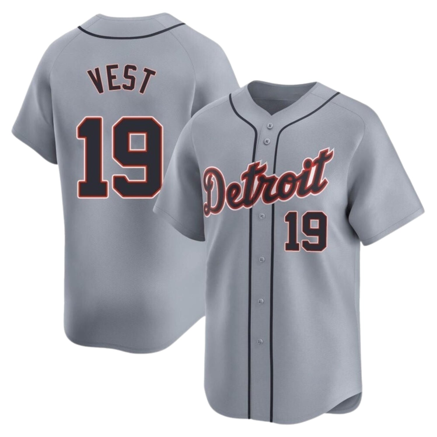 Will Vest  Detroit Tigers 19 Jersey