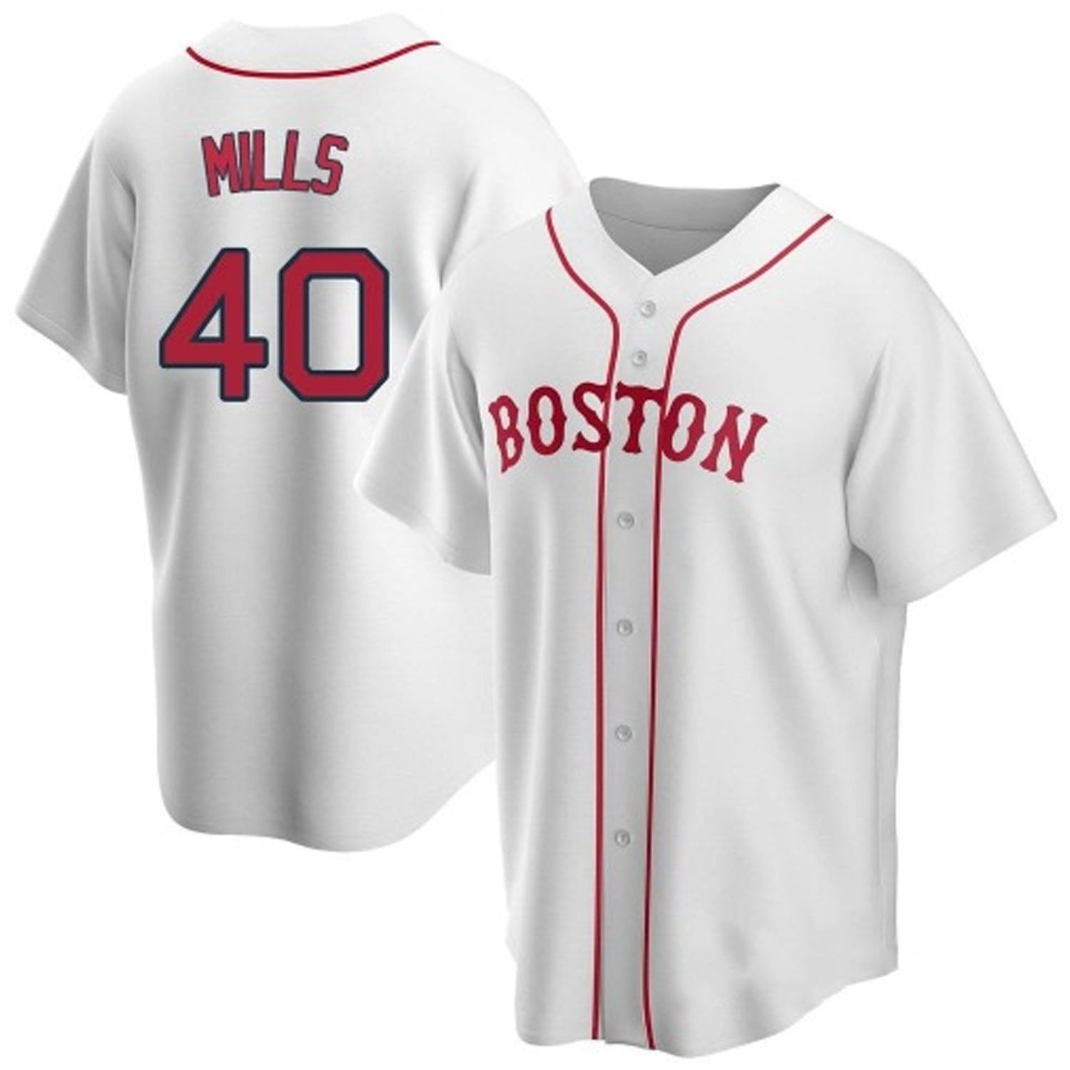 Wyatt Mills Boston Red Sox 40 Jersey