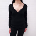 MOSCHINO BLACK LAYERED BUBBLE SWEATER - SIZE 36