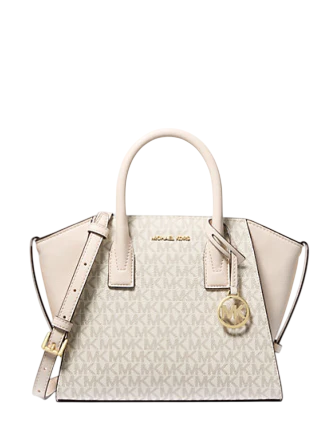 Michael Michael Kors Avril Small Logo and Leather Satchel
