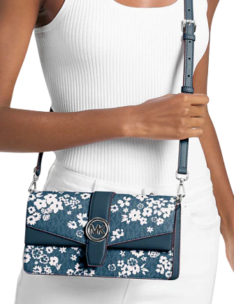 Michael Michael Kors Greenwich Medium Printed Signature Logo Convertible Shoulder Bag