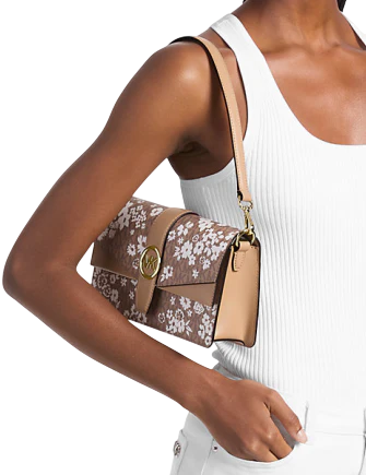 Michael Michael Kors Greenwich Medium Printed Signature Logo Convertible Shoulder Bag